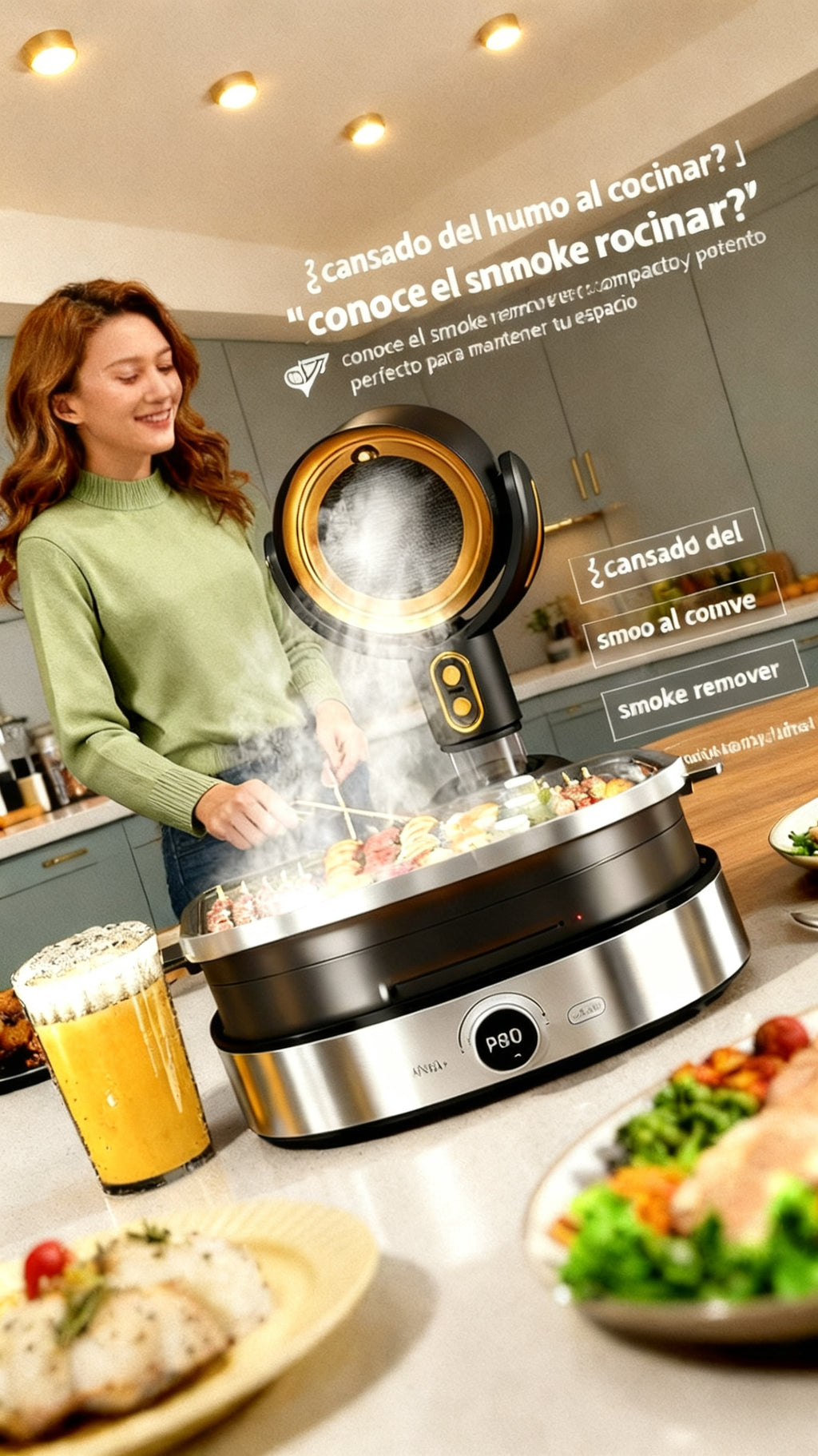 Portable Desktop Range Hood Smoke Remover