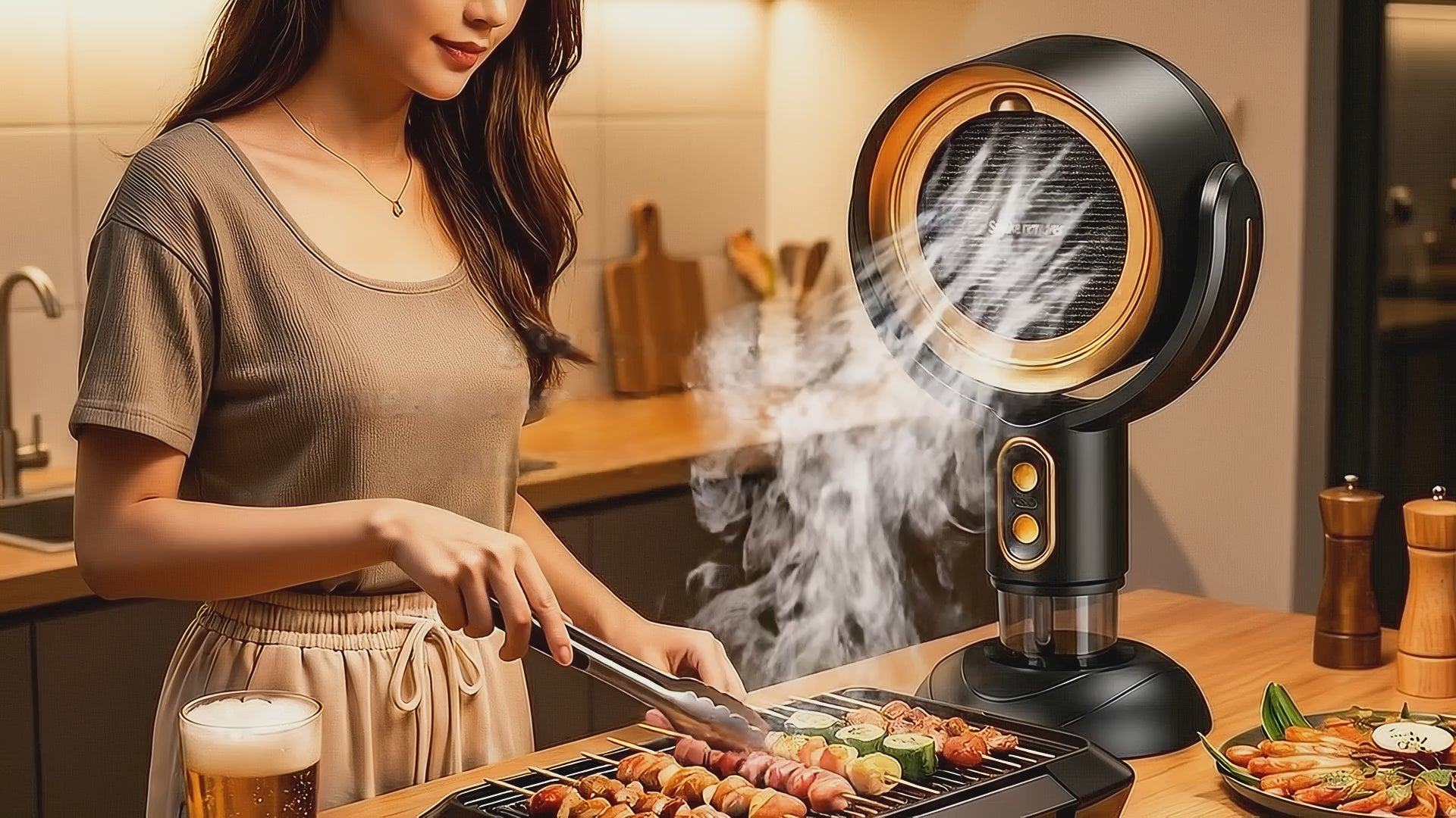 Portable Desktop Range Hood Smoke Remover